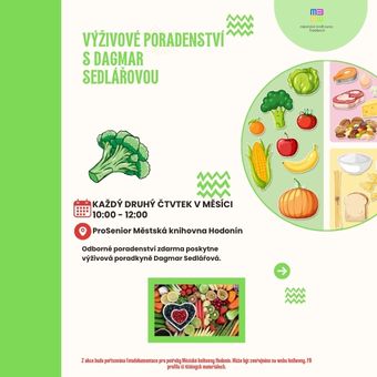 Odborné poradenství zdarma poskytne výživová poradkyně Dagmar Sedlářová.